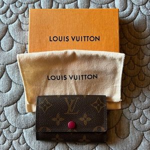 Authentic Louis Vuitton 6 Key Holder Fuchsia